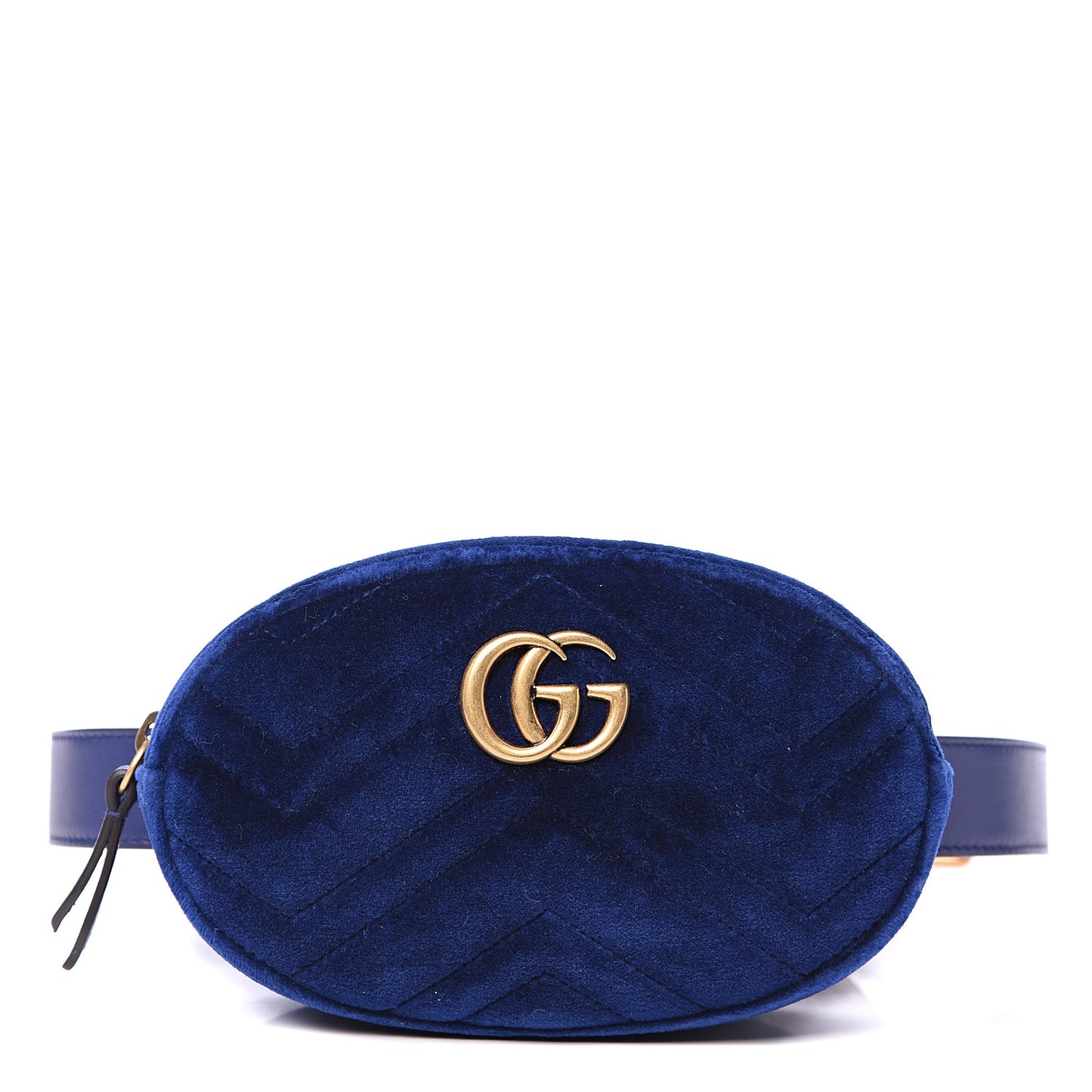 Velvet Matelasse GG Marmont Belt Bag 85 34 Cobalt Blue