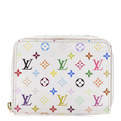 Louis Vuitton Monogram Multicolor Zippy Coin Purse Wallet White 1 of 6