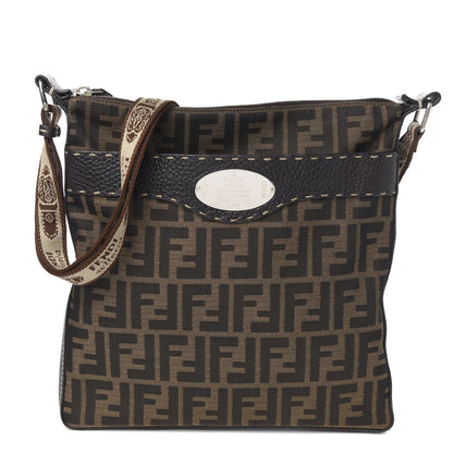Fendi Zucca Cuoio Romano Selleria Messenger Tobacco Moro 1 of 9