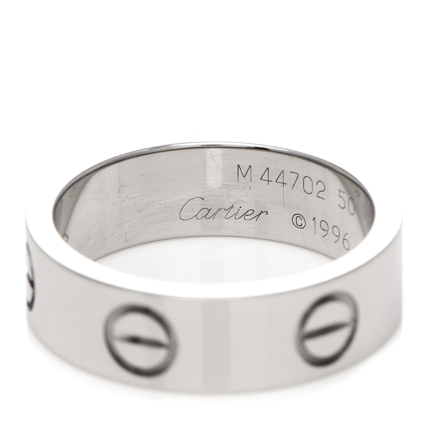 18K White Gold 5.5mm LOVE Ring 50 5.25
