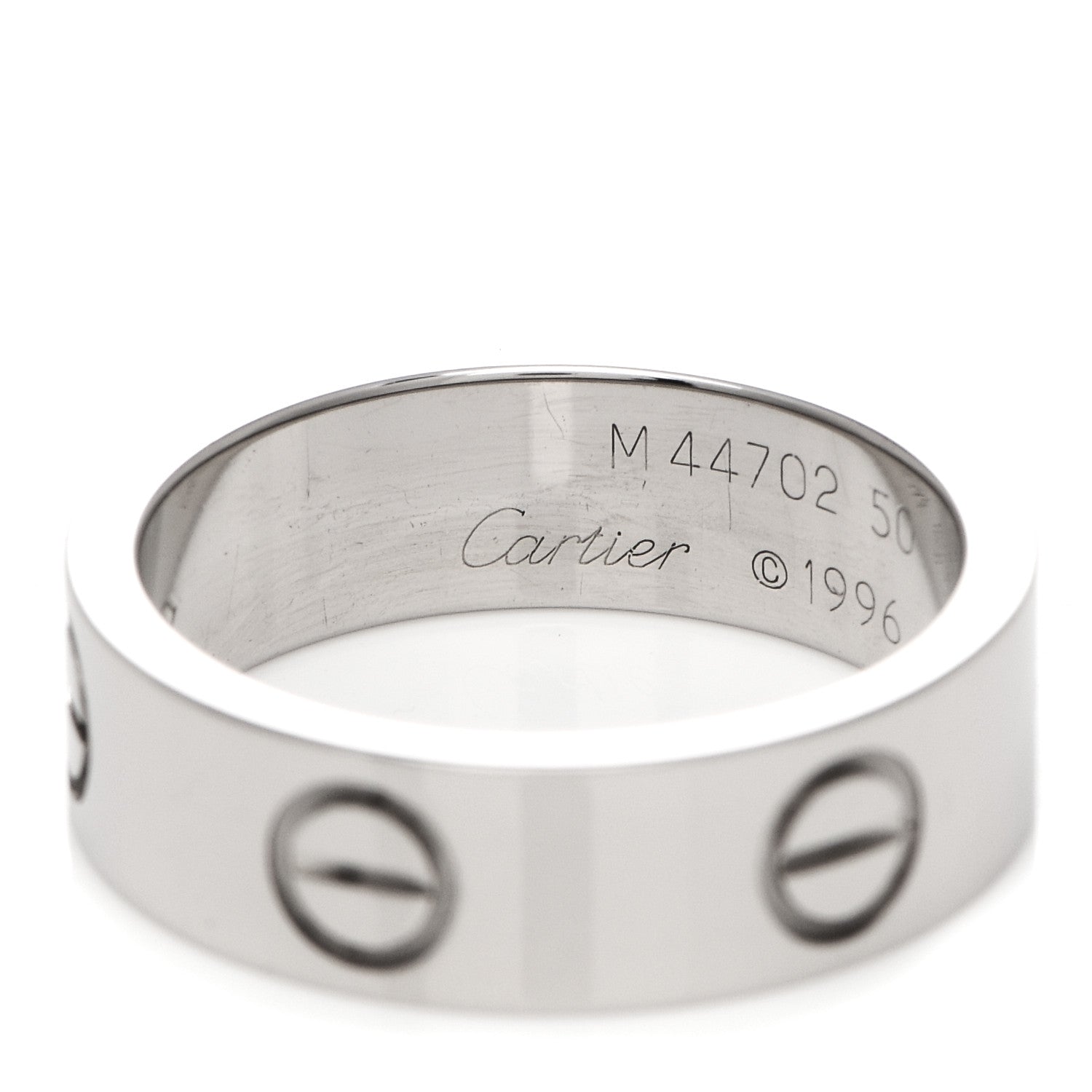Cartier 18K White Gold 5.5mm LOVE Ring 50 5.25 4 of 5