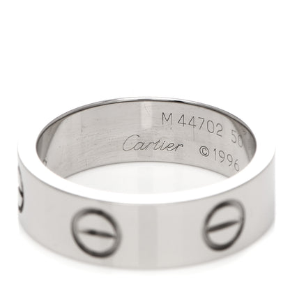 Cartier 18K White Gold 5.5mm LOVE Ring 50 5.25 4 of 5