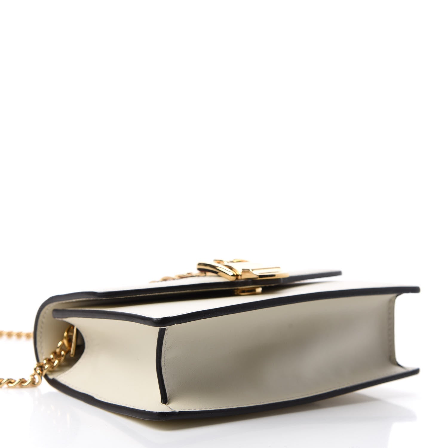 Gucci Calfskin Super Mini Sylvie Chain Shoulder Bag White 4 of 10