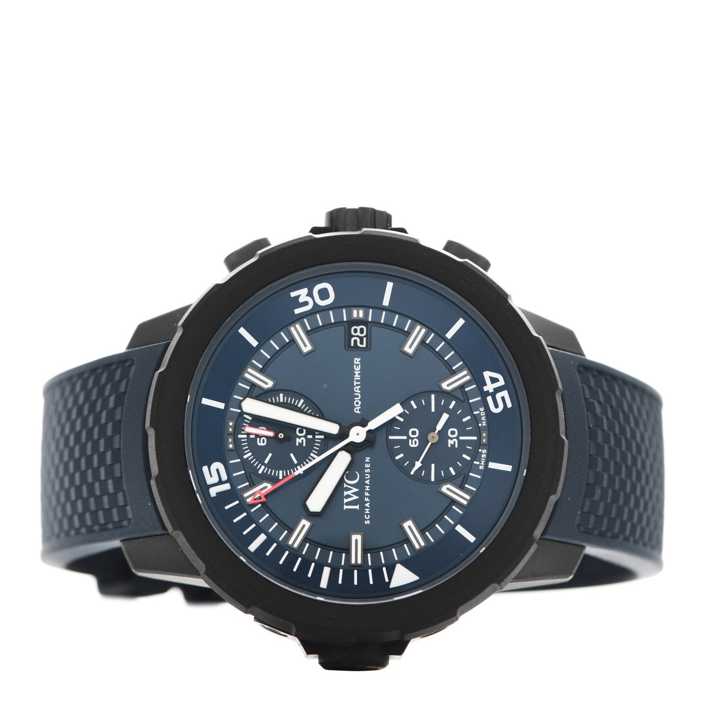 Stainless Steel Rubber 45mm Aquatimer Chronograph "Laureus Sport For Good" Limited Edition Automatic Watch Blue IW379507