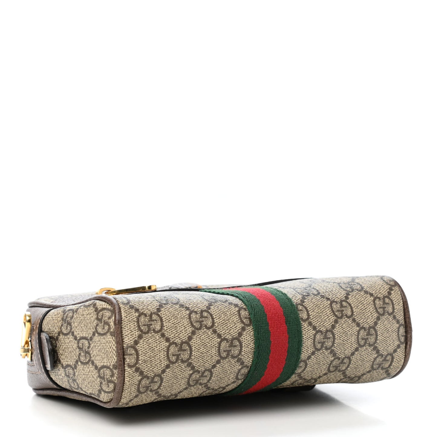 GG Supreme Monogram Web Small Ophidia Belt Bag 85 34 Dark Brown