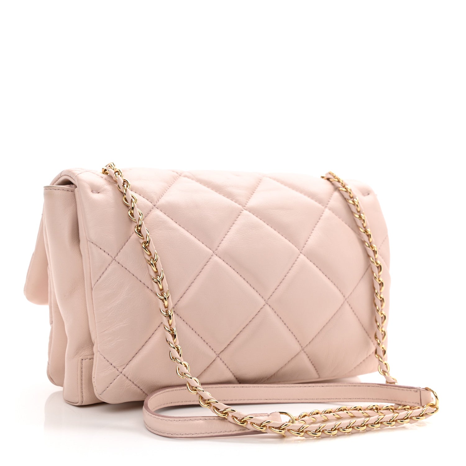 Salvatore Ferragamo Nappa Quilted Ginny Medium Crossbody Pink 3 of 12