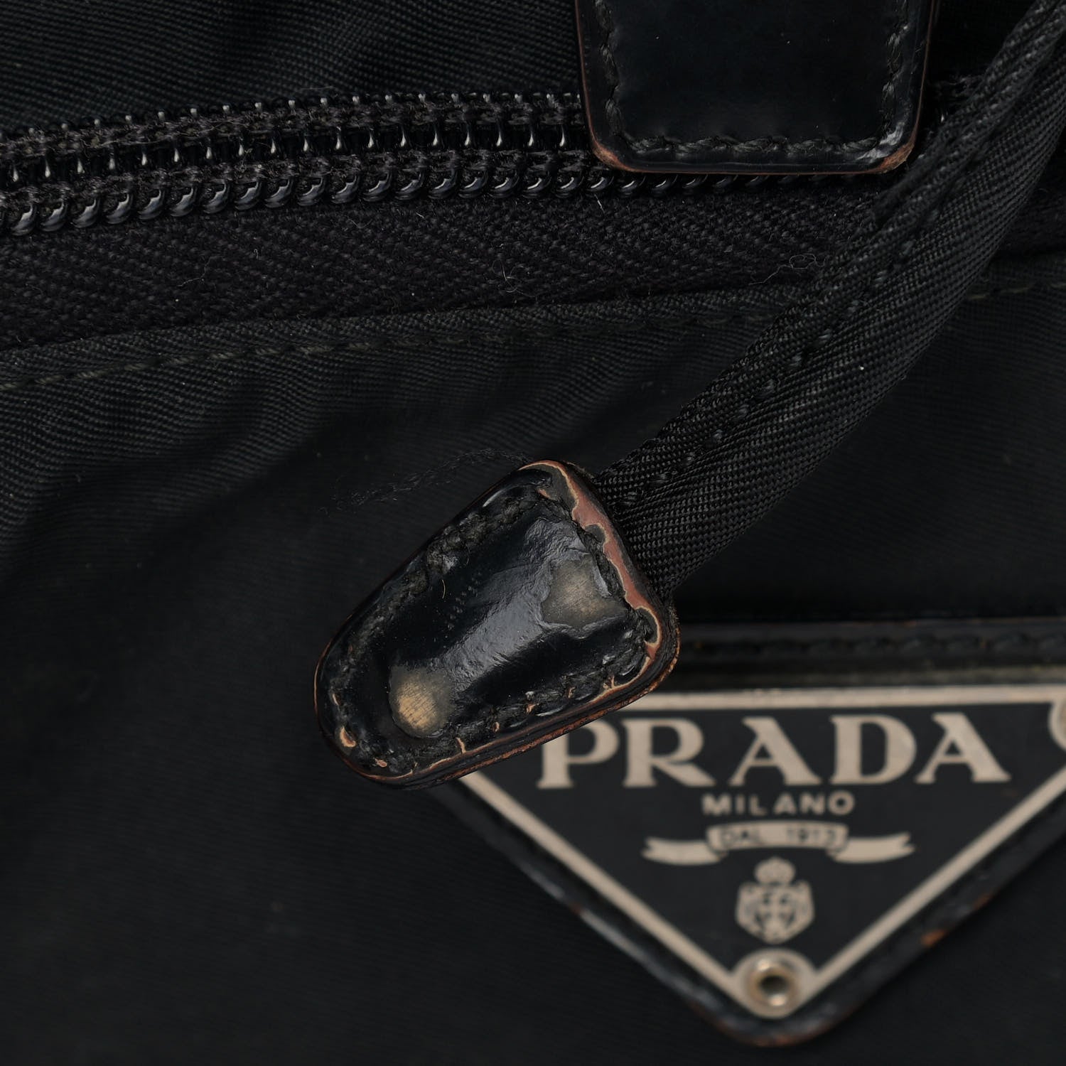 Prada Nylon Vela Medium Cinch Backpack Black 9 of 12