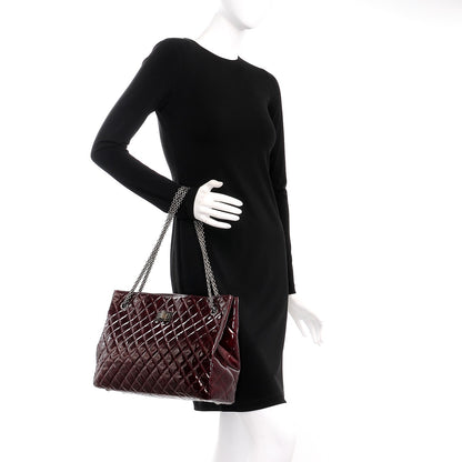 Chanel Patent Calfskin Quilted Reissue 2.55 Tote Burgundy 3 of 8