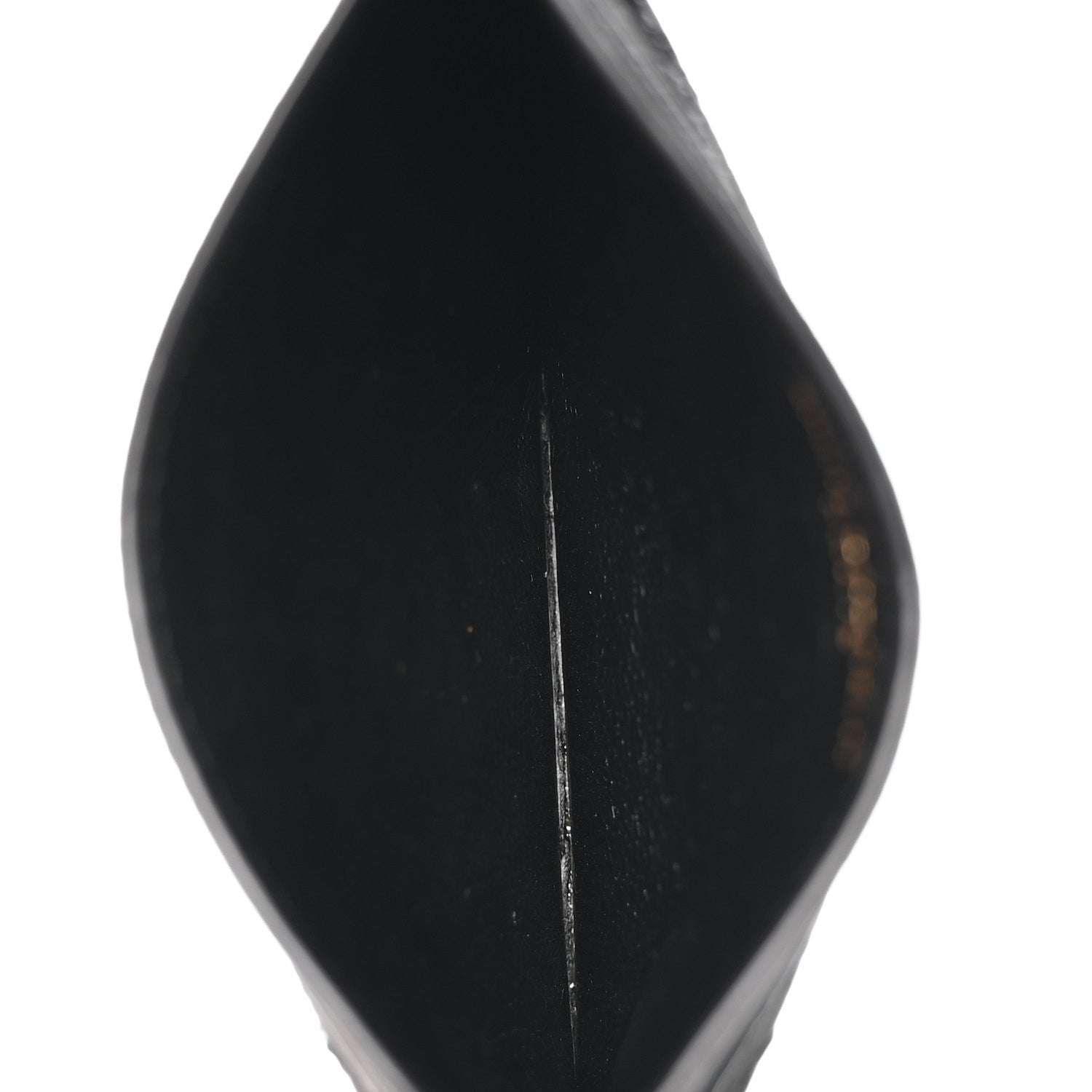 Saint Laurent Grain De Poudre Matelasse Chevron Monogram Credit Card Case Black 5 of 8