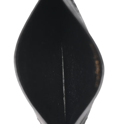 Saint Laurent Grain De Poudre Matelasse Chevron Monogram Credit Card Case Black 5 of 8
