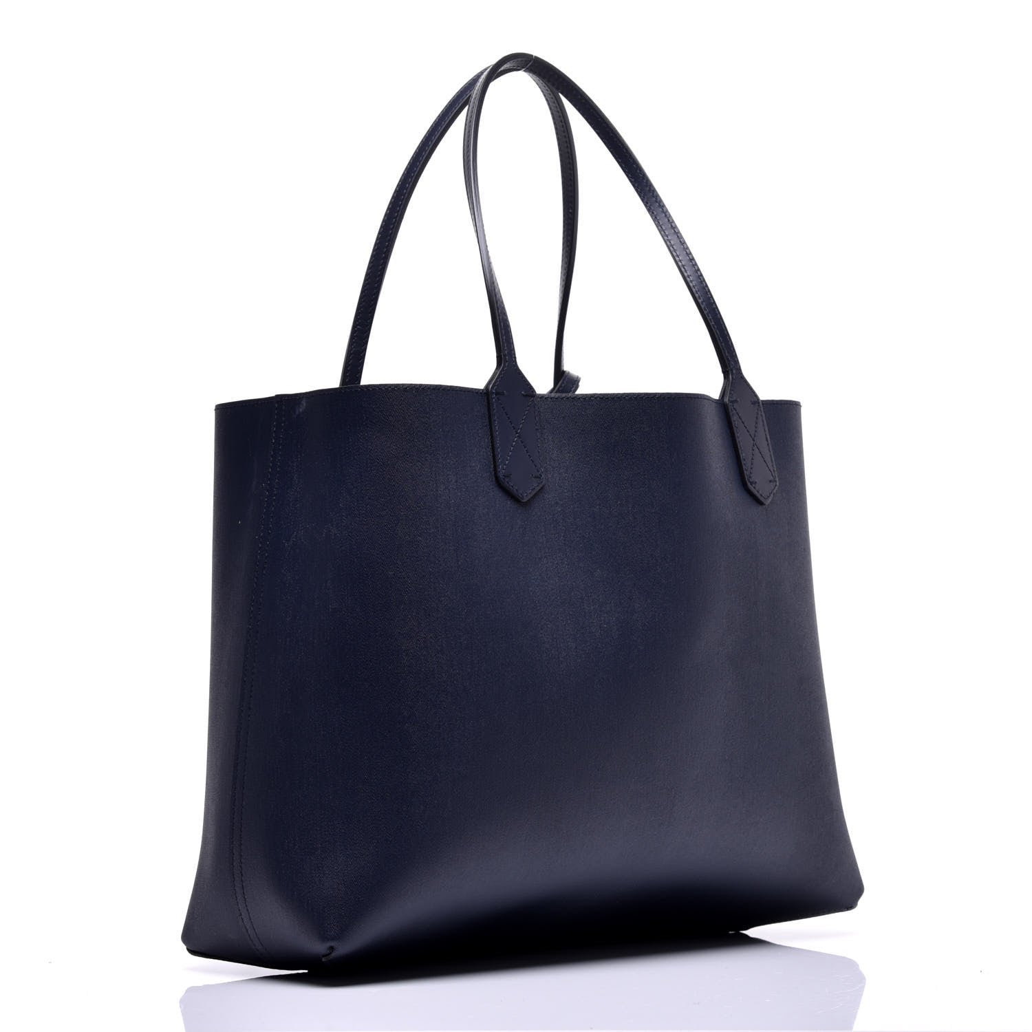 Gucci GG Supreme Monogram Blooms Medium Reversible Tote Beige Blue Navy 6 of 14