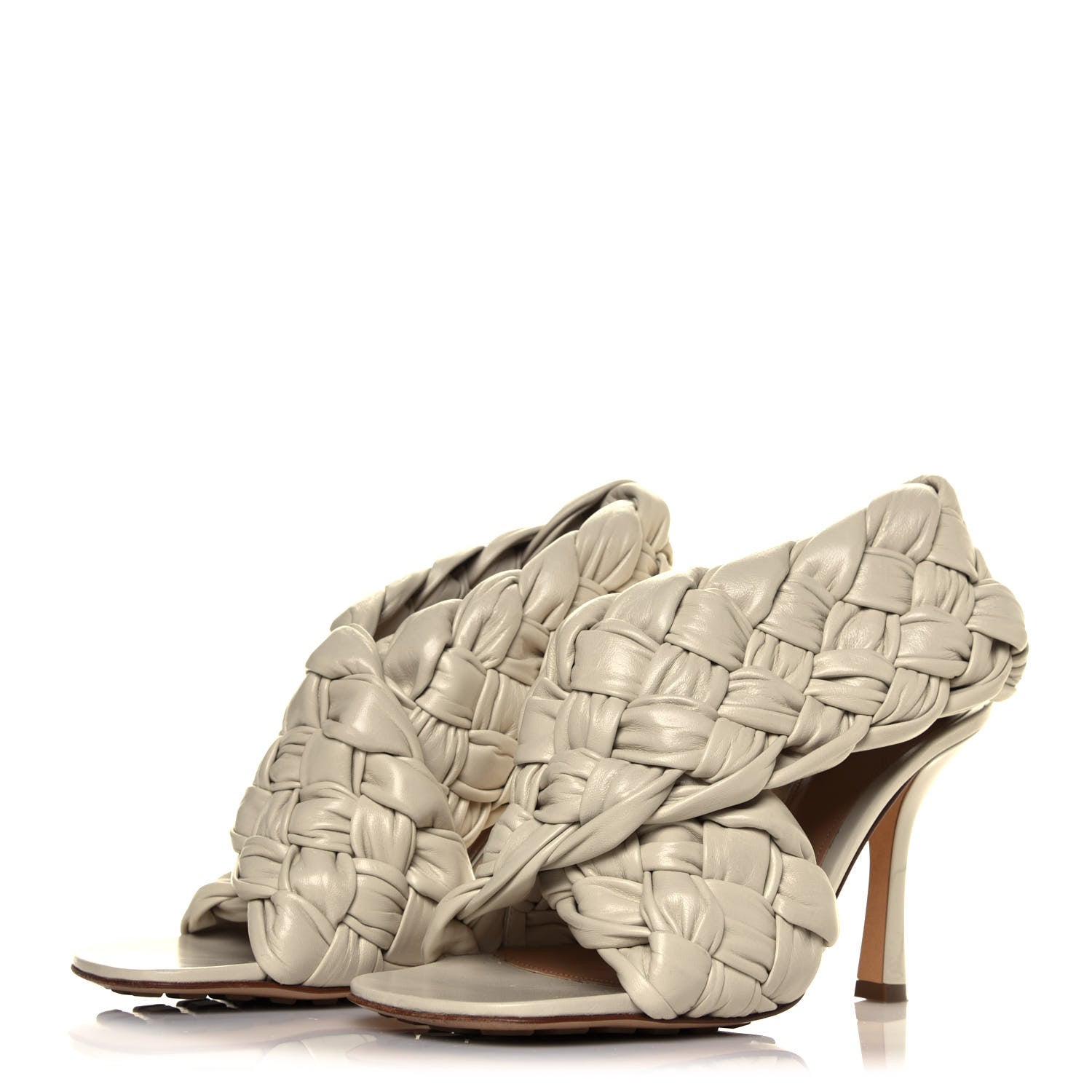 Bottega Veneta Shiny Nappa Intrecciato The Board Sandals 38 Wax 3 of 6