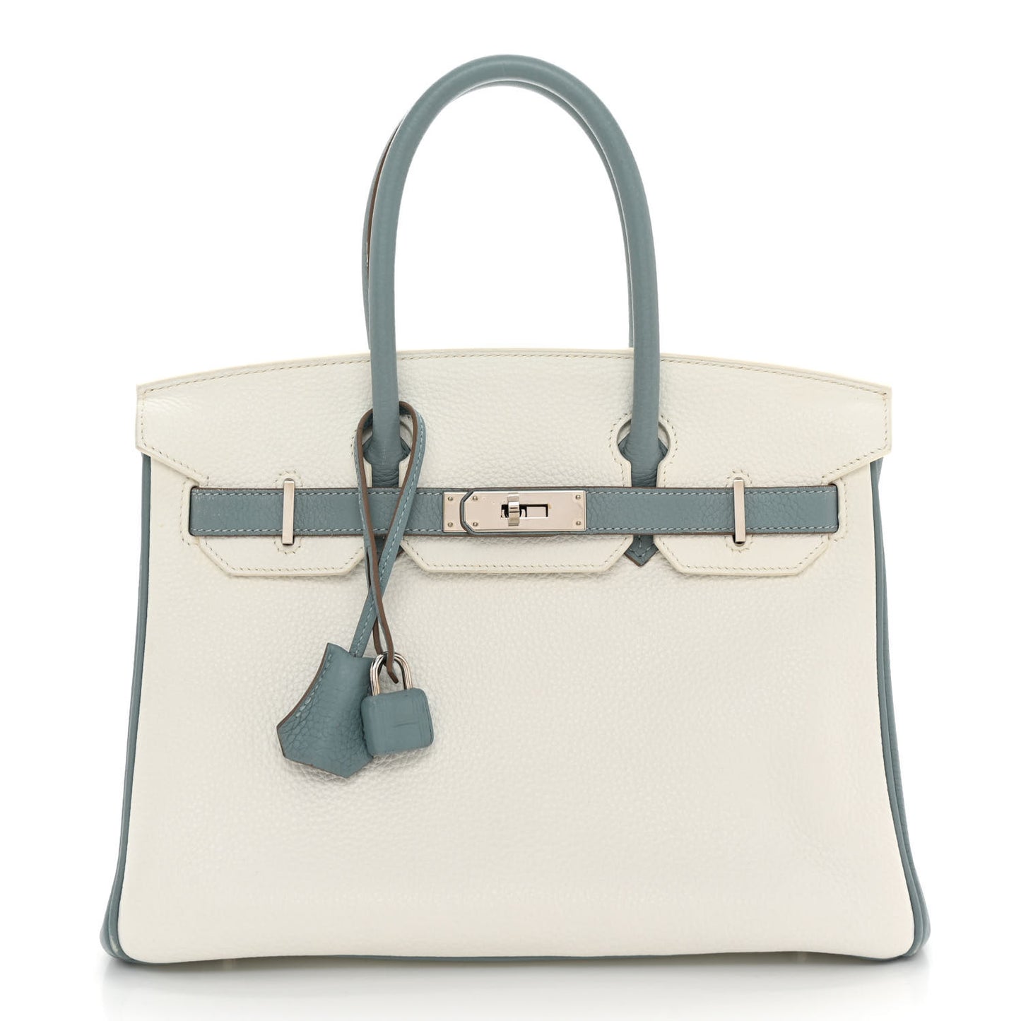 Togo Horseshoe Birkin 30 White Ciel