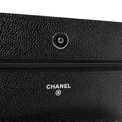 Chanel Caviar Quilted Wallet On Chain WOC Black 6 of 12