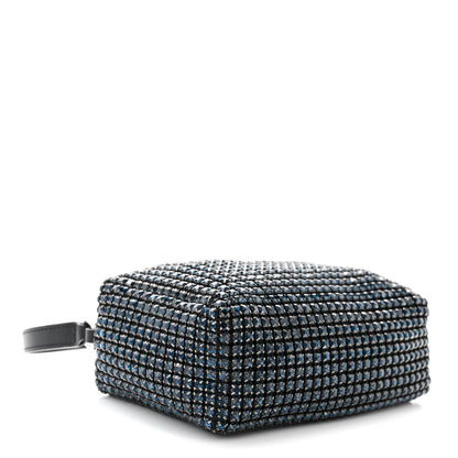 Alexander Wang Mesh Crystal Rhinestone Mini Heiress Pouch Navy 4 of 11