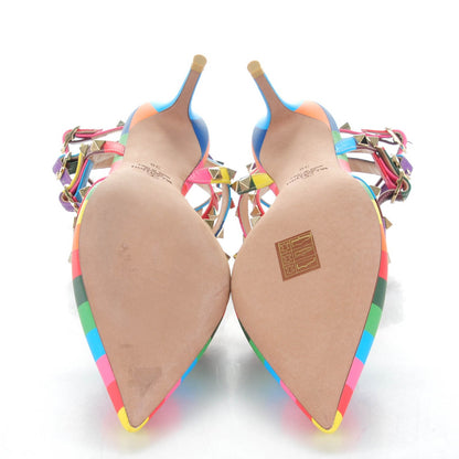 Valentino Garavani Calfskin 1973 Rockstud Ankle Strap 65mm Pumps 38 Multicolor 5 of 8