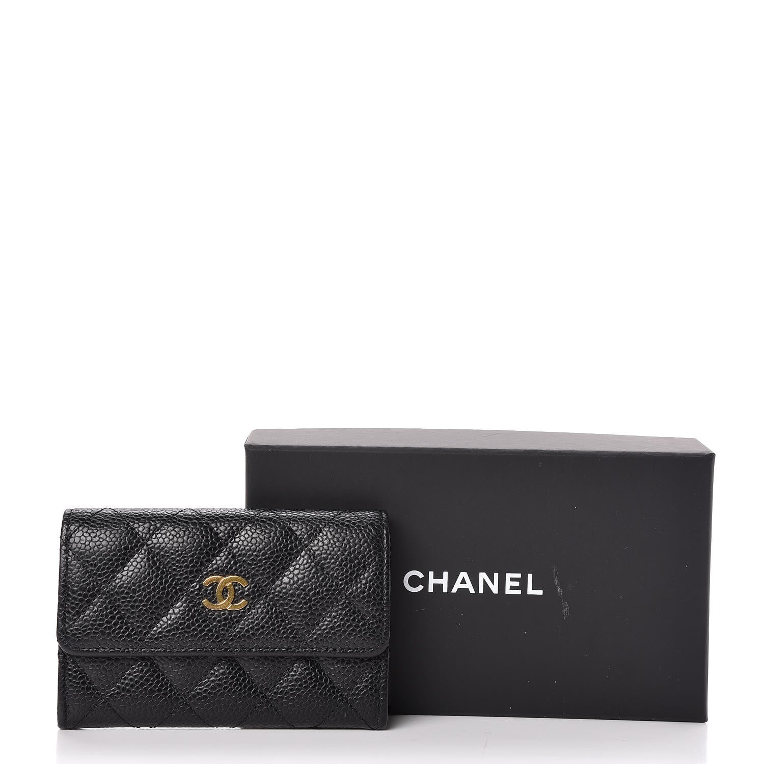 Chanel Caviar Quilted Flap Card Holder Black 9 of 9
