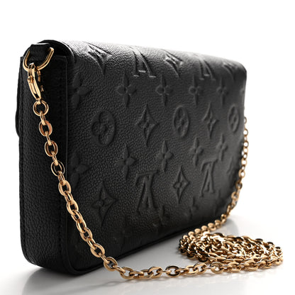 Louis Vuitton Empreinte Pochette Felicie Chain Wallet Black 4 of 15