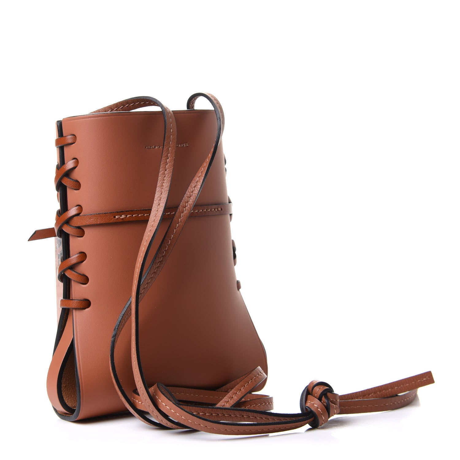Loewe Smooth Calfskin Ikebana Phone Pocket Tan 3 of 6