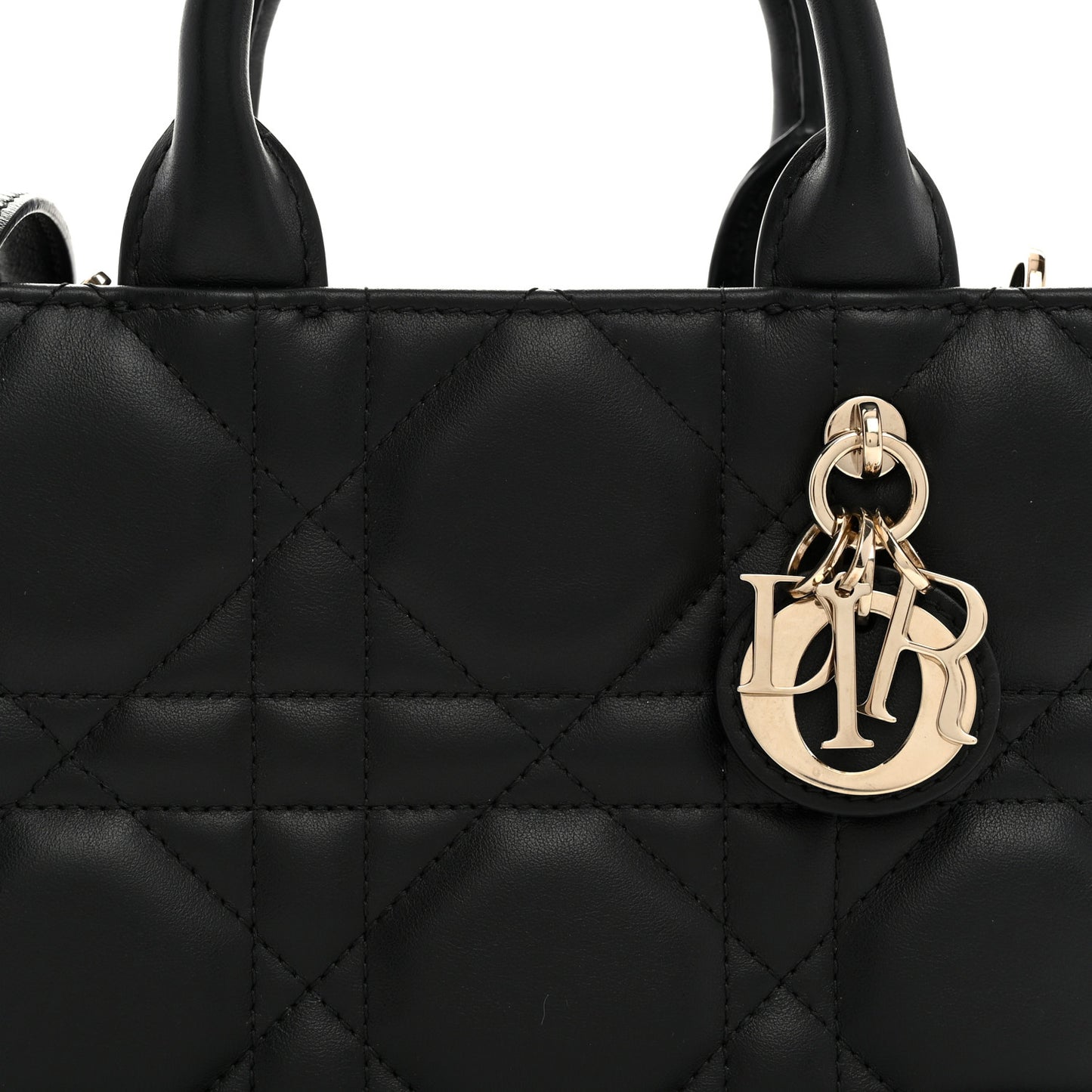 Calfskin Macrocannage Mini Book Tote Black