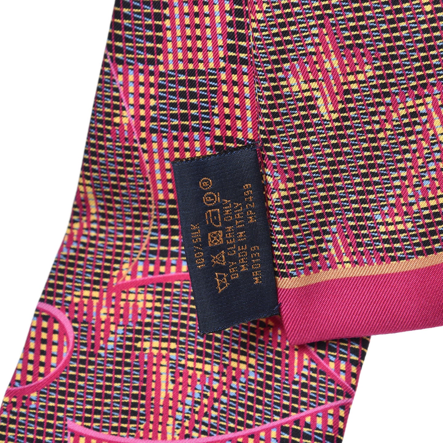 Silk Monogram Damier Pop Print Bandeau Pink