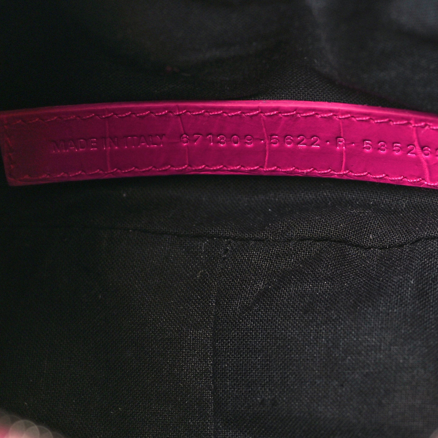 Extra Supple Calfskin Crocodile Embossed XS Le Cagole Shoulder Bag Lipstick Pink