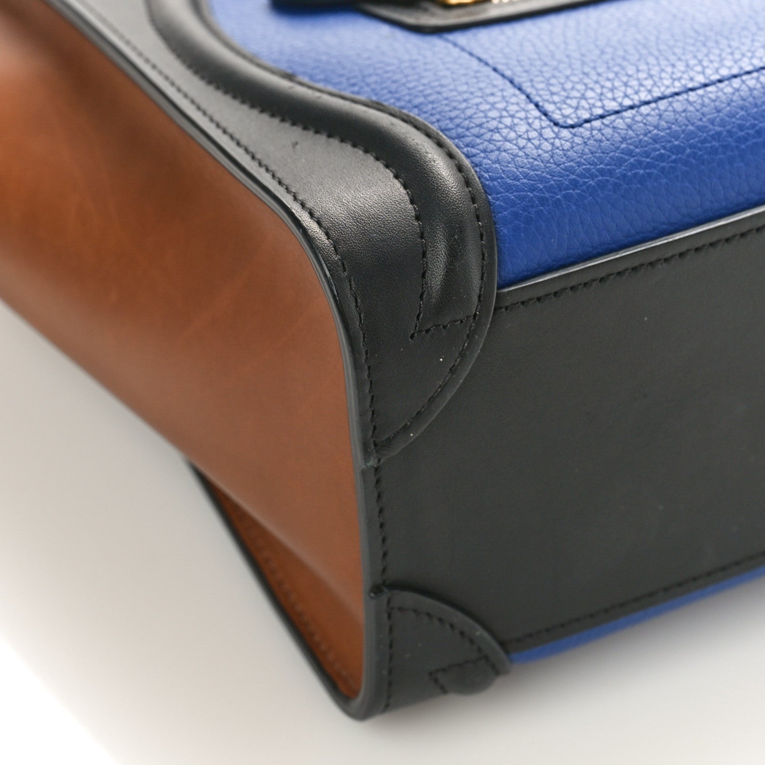 Celine Smooth Drummed Calfskin Nano Tri-Color Luggage Indigo 7 of 10