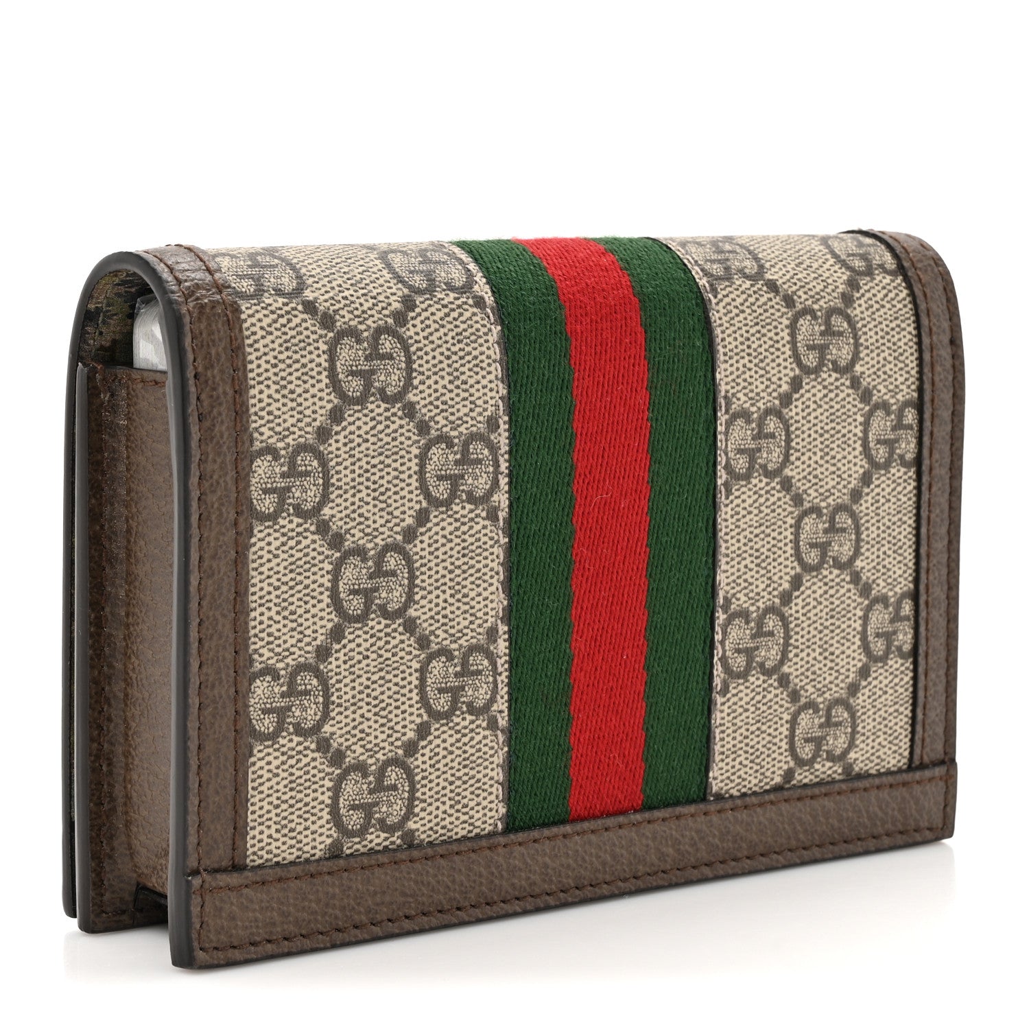 Gucci GG Supreme Monogram Web Ophidia Double Playing Card Case Beige New Acero 4 of 9