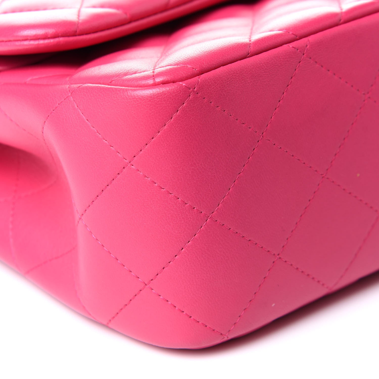 Chanel Lambskin Quilted Jumbo Double Flap Fuchsia 9 of 10