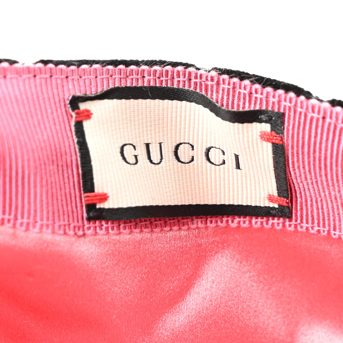 Velvet GG Monogram Baseball Hat S Black
