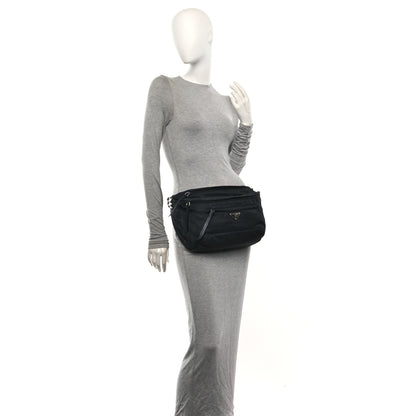 Prada Tessuto Nylon Studded Belt Bag Black 2 of 9