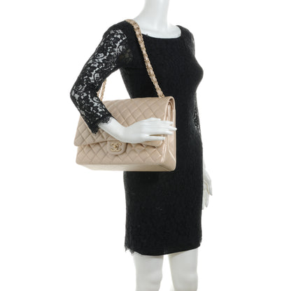 Chanel Lambskin Quilted Maxi Double Flap Pearl 2 of 9