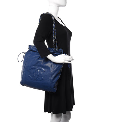 Chanel Caviar 31 Drawstring Tote Dark Blue 2 of 10