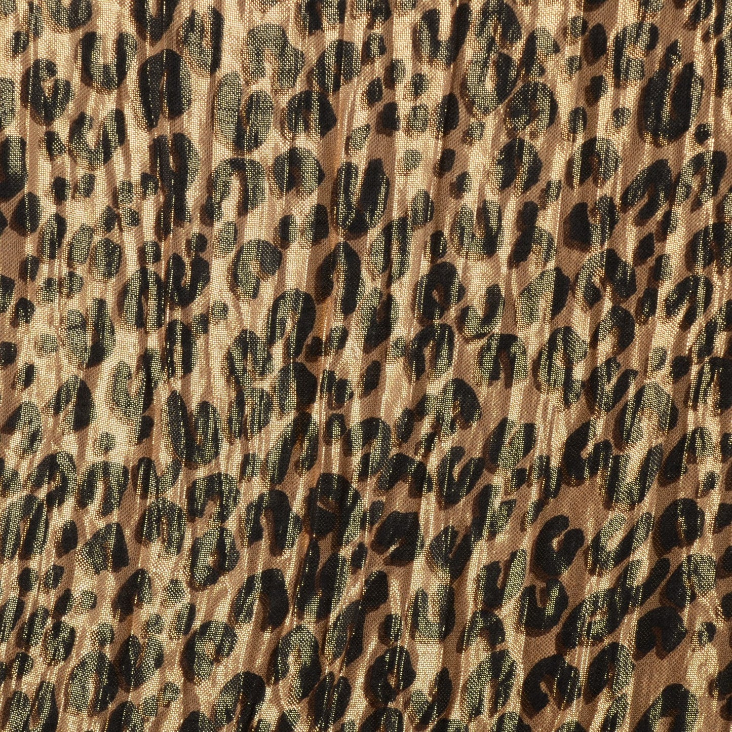Cashmere Silk Leopard Etole Stole Disco Marron