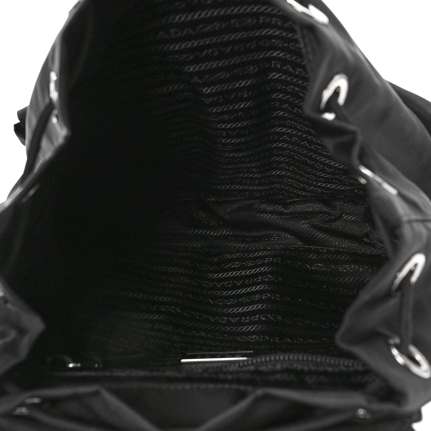 Tessuto Nylon Saffiano Small Backpack Black