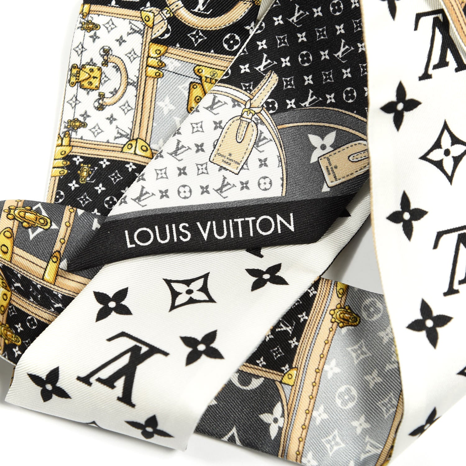Louis Vuitton Silk Monogram Let's Go BB Bandeau Black 2 of 3