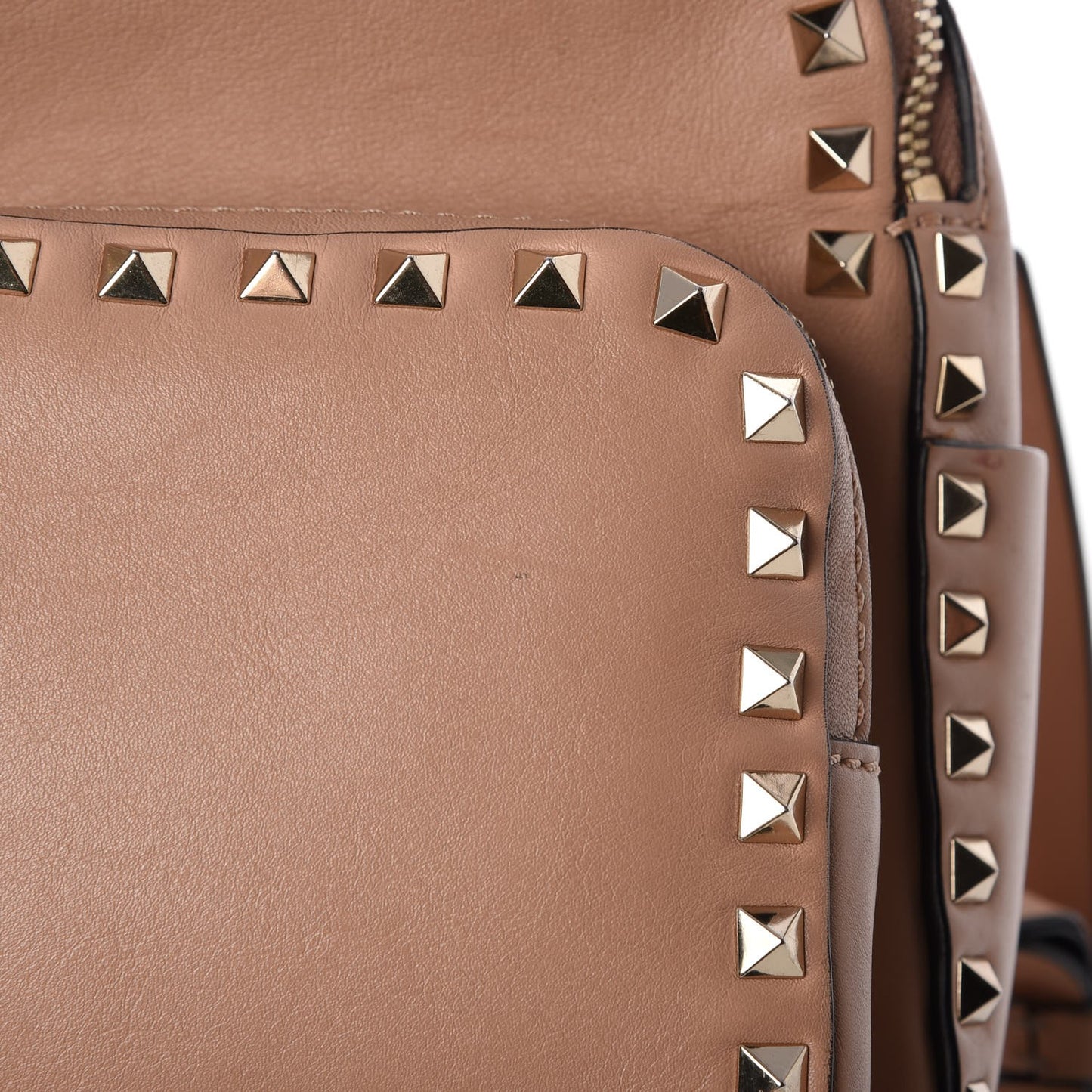 Calfskin Mini Rockstud Backpack Alpaca