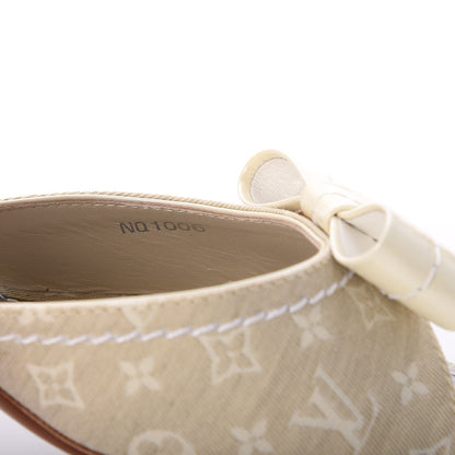 Louis Vuitton Mini Lin Bow Mules 37.5 Dune 10 of 13