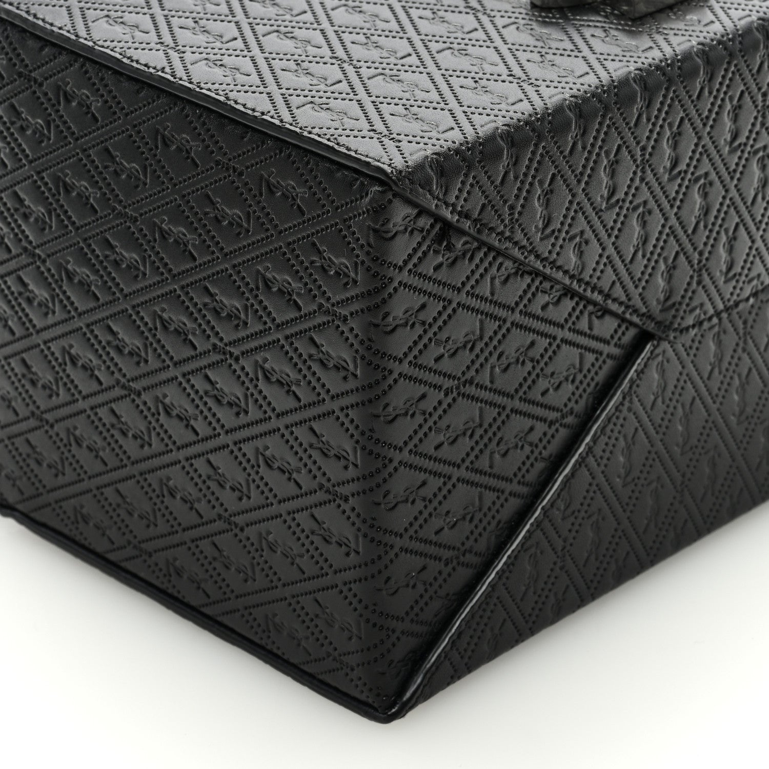 Saint Laurent Calfskin Monogram Take Away Box Black 6 of 7