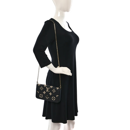 Louis Vuitton Empreinte Monogram Giant Felicie Pochette Black Beige 2 of 9