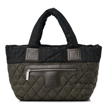 Chanel Nylon Quilted Small Coco Cocoon Tote Khaki 1 of 14