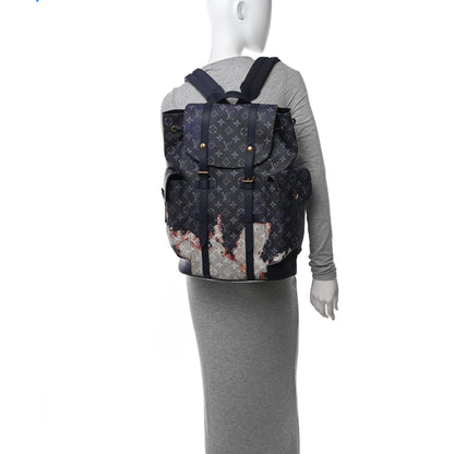 Louis Vuitton Monogram Bleach Christopher MM Ink Blue 2 of 10