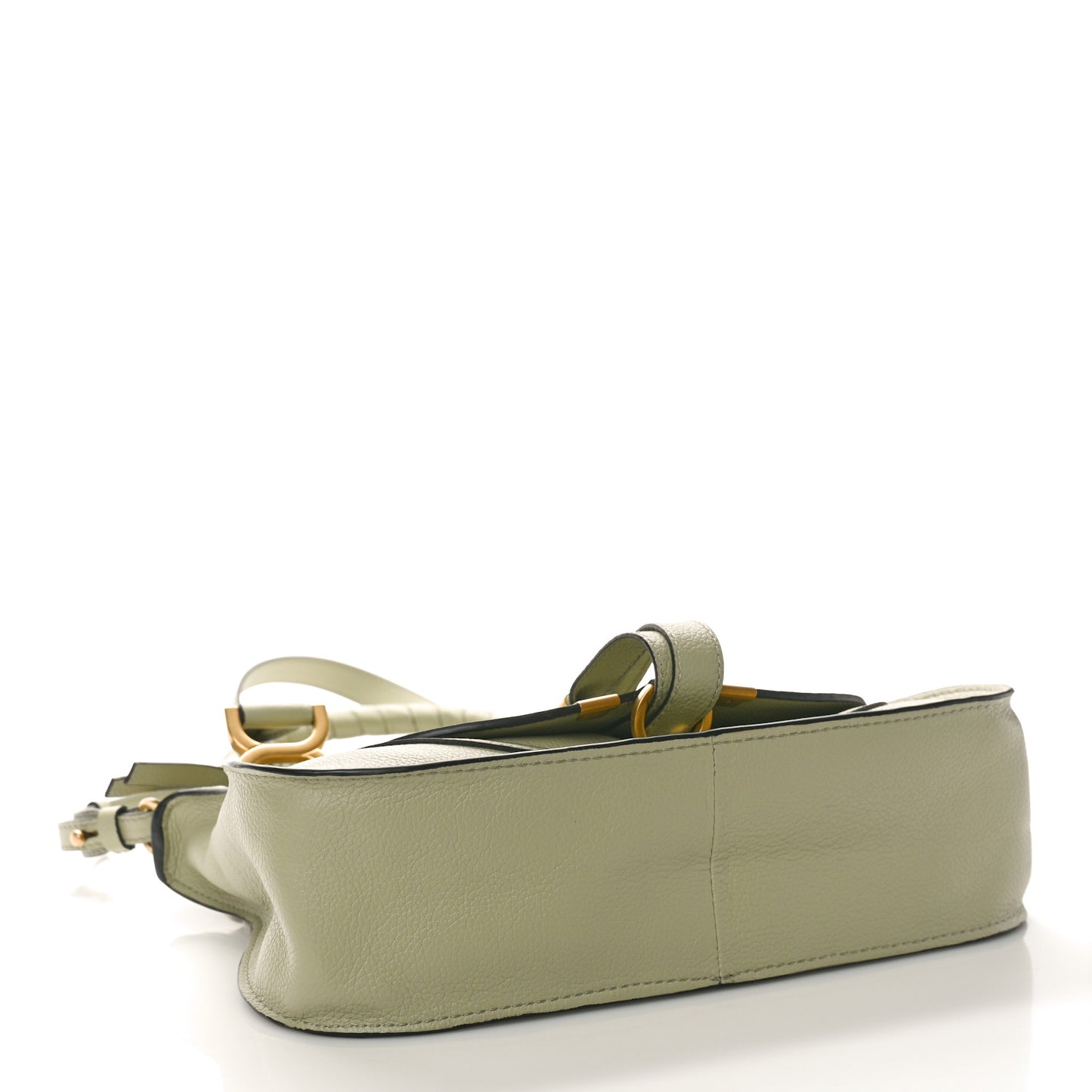 Calfskin Small Marcie Satchel Faded Green