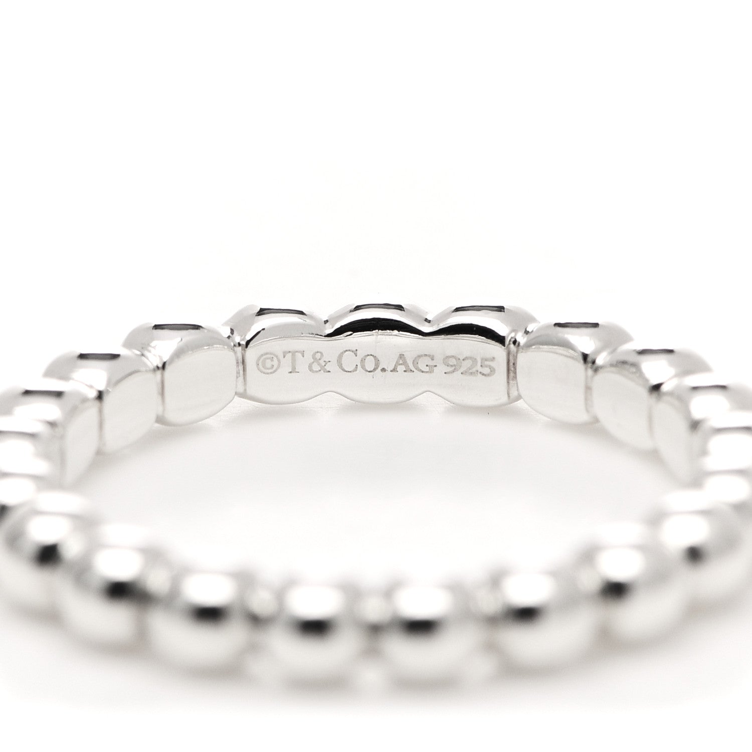 Tiffany Sterling Silver HardWear Bead Ring 49 5 4 of 5