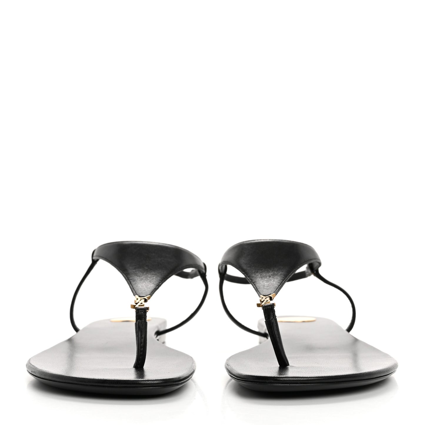 Smooth Calfskin Cassandra Monogram Sandals 40 Black