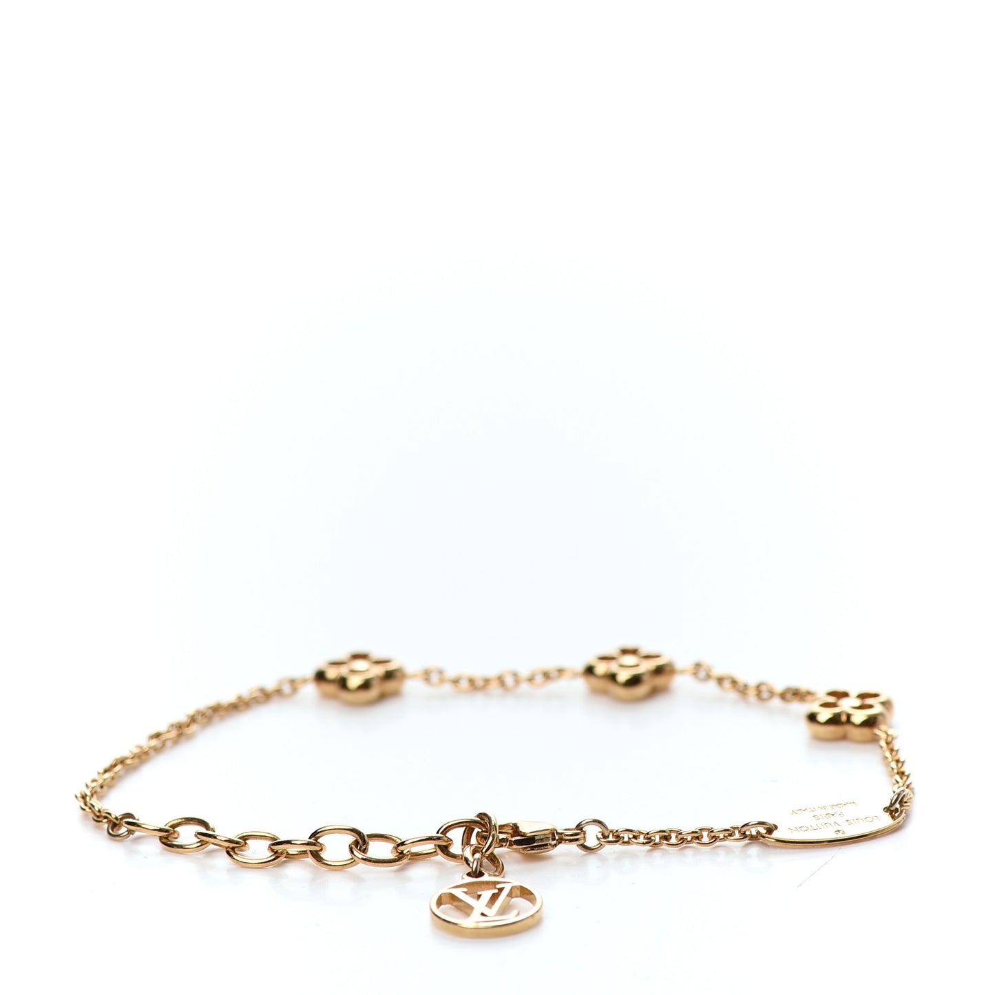 Brass Flower Full Bracelet Gold