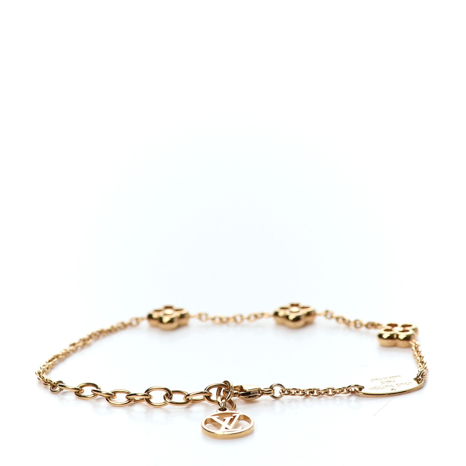 Louis Vuitton Brass Flower Full Bracelet Gold 3 of 4