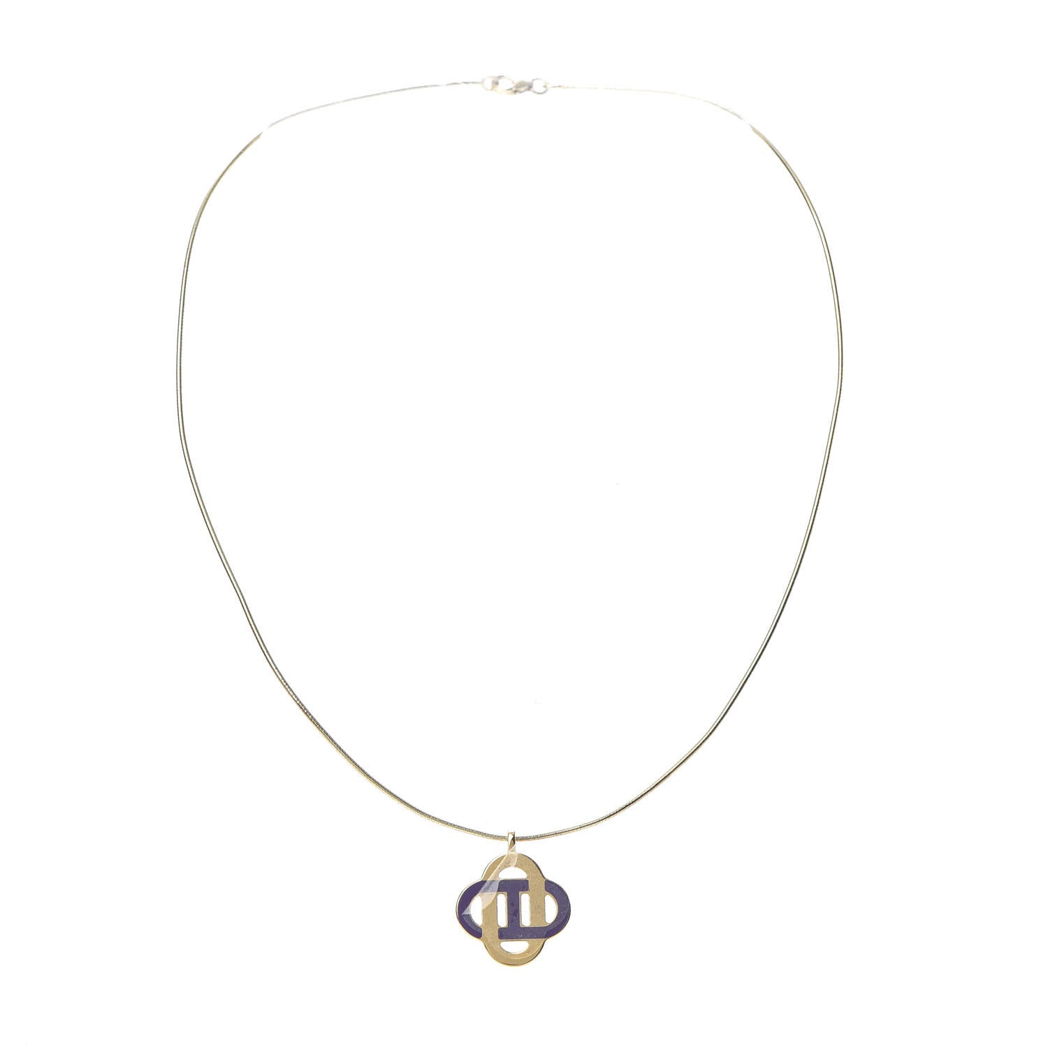 Hermes Lacquer Isatis Necklace Pourpre 3 of 5