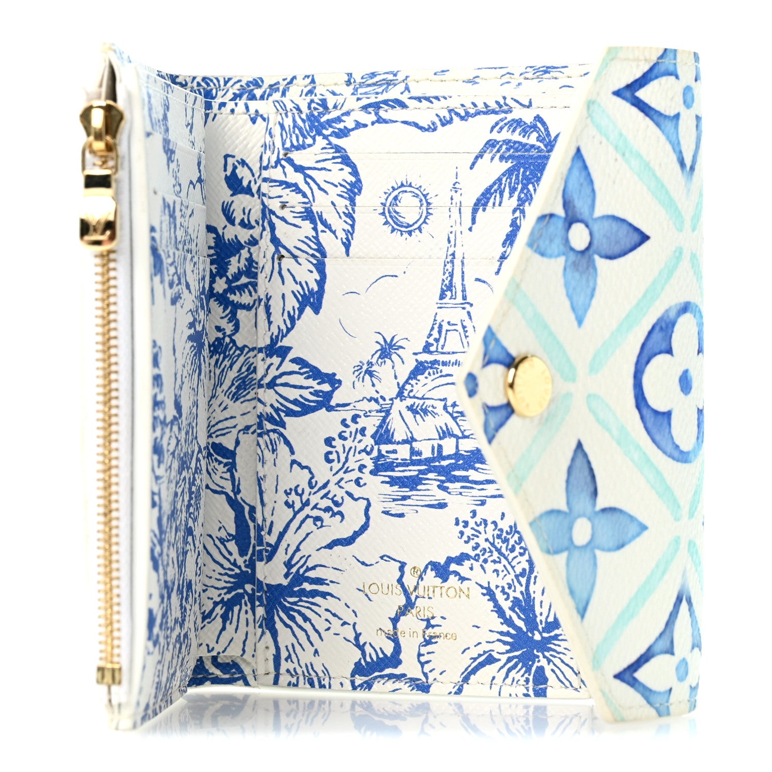 Louis Vuitton Monogram Giant By The Pool Victorine Wallet Lagoon Blue 5 of 8