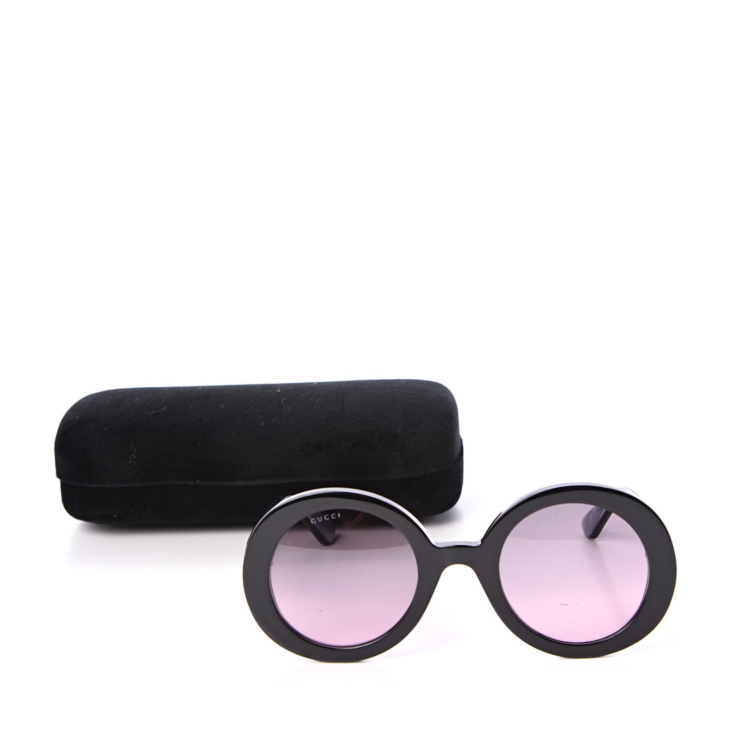 Acetate Round GG Sunglasses GG0319S Black